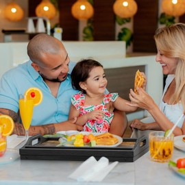 Bed Trays for Eating, 16.92 x 12.6 Inch Bed Table Tray with Folding Legs, Bamboo Breakfast in Bed Tray, Food Trays Fits for Adult Kids Eating Snack and Laptops TV by Easoger (2-Black 2 Pack)