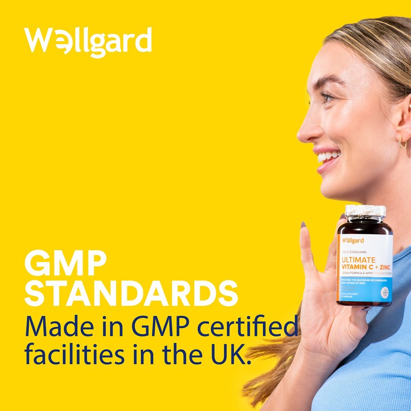Wellgard Vegan Vitamin C and Zinc - Maximum Recommended Daily