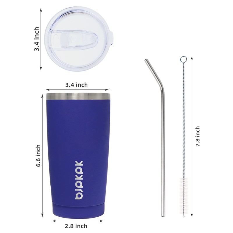 BJPKPK 20 oz Stainless Steel Insulated Tumbler Cups With Lid