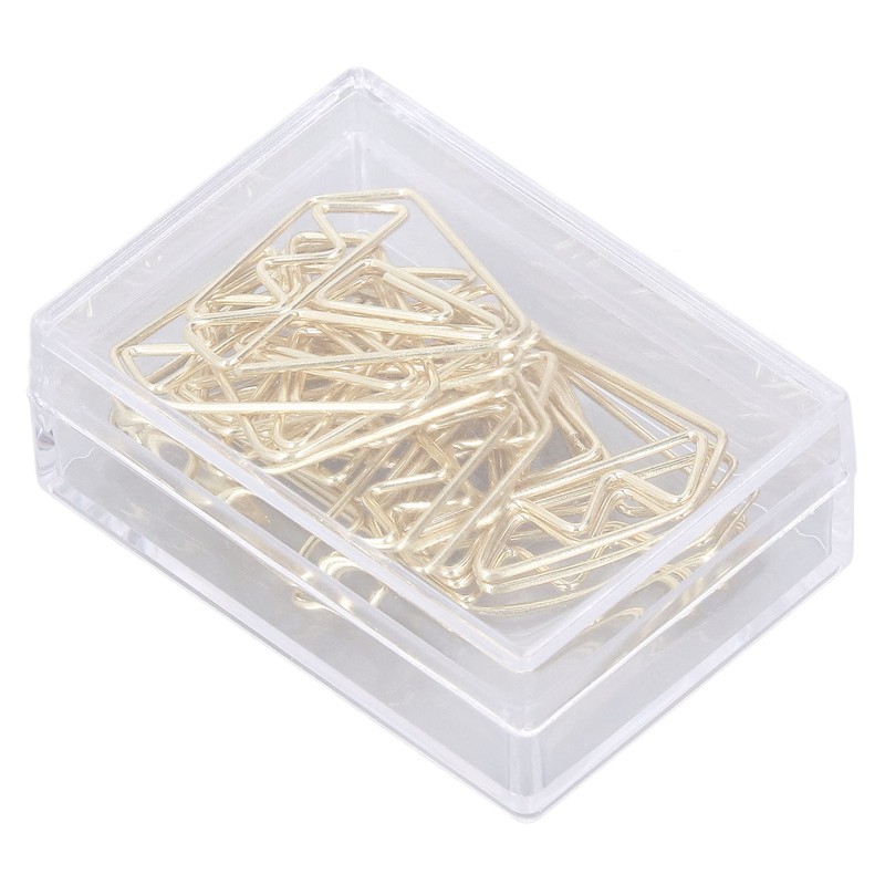 100pcs Metallic Paper Clips Golden Electroplating Process Anti Rust Paper