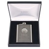 Brother Xmas Engraved 6oz Stainless Steel Hip Flask with Pewter