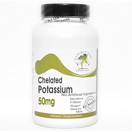 Chelated Potassium 99mg ~ 100 Capsules - No Additives ~ Naturetition Supplements