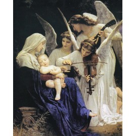 Catholic print picture  Song of the Angels 5" x 7" ready to be framed