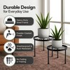 US Original Indoor Plant Stand with Wheels, (2 Sizes) Metal