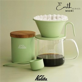 Carita #05146 Earth Series MORI Coffee Dripper Wave Series, Stainless Steel, For 2-4 People, Earth Series, Morita WDS-185, Made in Japan, Made in Japan