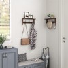 VERTORGAN Coat Hooks, Wood Rack Wall-Mounted, 31.5 Inch Entryway Shelf