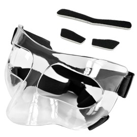 Cmart-Labo Face Guard Broken Nose Bone 6.3 inches (16 cm) Wide Transparent Sports Nose Guard Face Shield