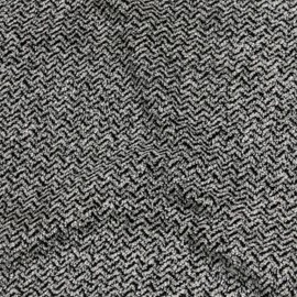 Möve Brooklyn Herringbone Guest Towel 50 x 30 cm 85% Cotton / 10% Viscose / 5% Linen Natural / Black