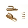 CURTAIN TIE HOLD BACK HOOKS MODERN SOLID BRASS 45MM WITH SCREWS ( 1 pair )