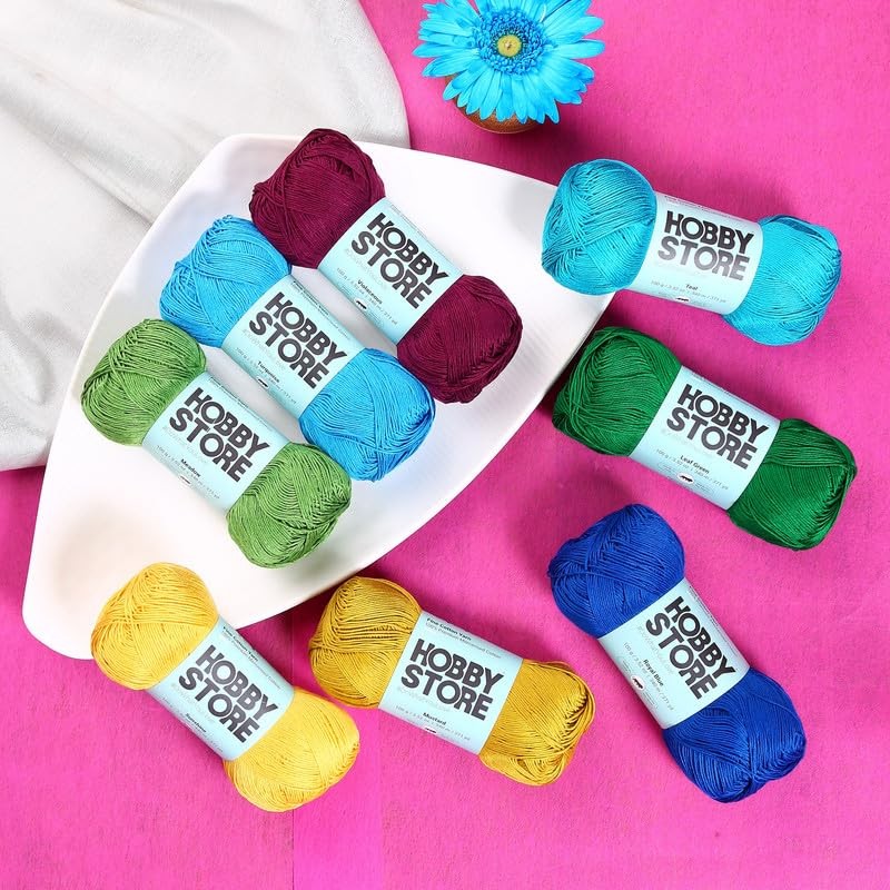 Hobby Store Cotton – Fine Yarn – 100% Mercerised Cotton