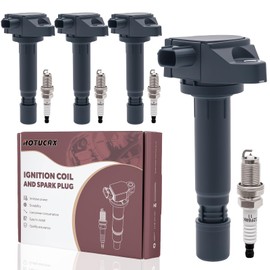 Ignition Coils UF582 & Iridium Spark Plug Set Compatible with 1.8 L4 2006 2007 2008 2009 2010 2011 Honda Civic 1.8L, Replace Part UF582 30520RNAA01, 4 Pack