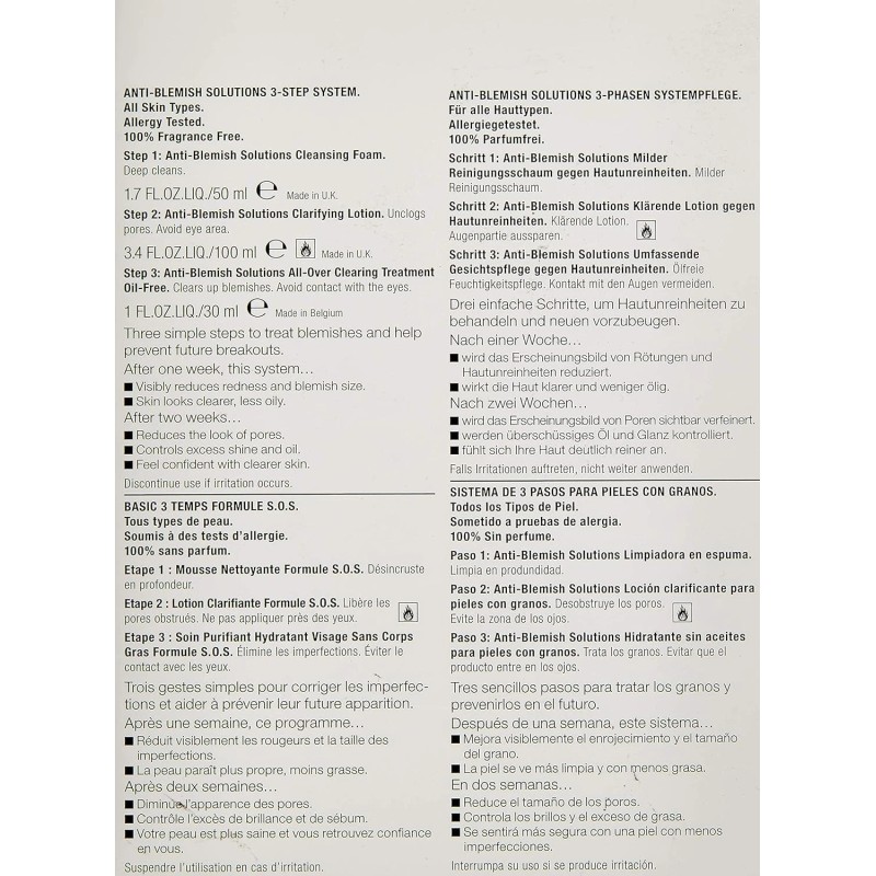 Clinique 3 Piece Anti Blemish Solutions 3 Step System Kit