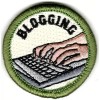 Spoof Merit Badge  - "Blogging"  Merit Badge 1 1/2 inch Embroidered Patch