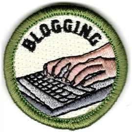 Spoof Merit Badge  - "Blogging"  Merit Badge 1 1/2 inch Embroidered Patch