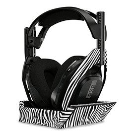 MightySkins Glossy Glitter Skin Compatible with Astro A50 Wireless Headphones + Base Station (Gen 4) - Black Zebra | Protective, Durable High-Gloss Glitter Finish | Easy to Apply | Made in The USA