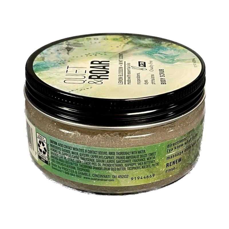 Quiet & Roar Lemon Blossom + Mint Scent Body Scrub