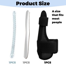 Bzzerumy Thumb Brace Right & Left, Universal Thumb Splint for Ultra Strong Support, Thumb Orthosis for Thumb CCD Joint, Tendonitis (Black)