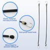PDETVEO 12 Inch Mini Bungee Cords with Hooks, Black Elastic