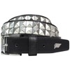 Lowlife Dub Studded Leather Belt in Black Silver