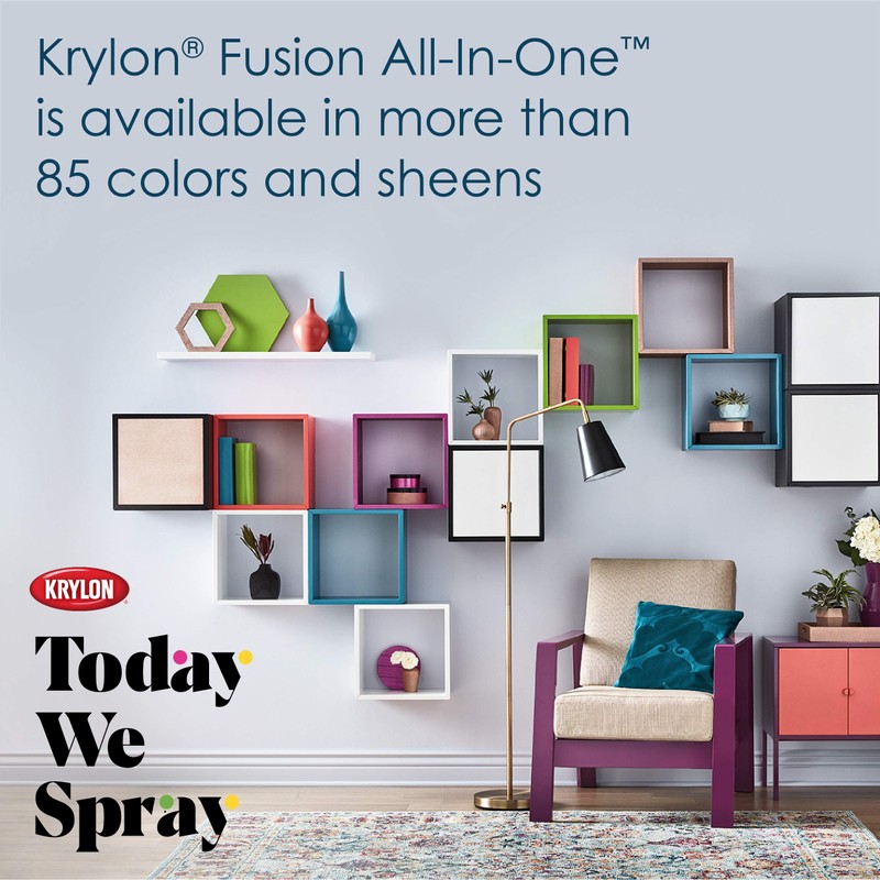 12 oz Krylon K02721007 River Rock Fusion All-In-One Paint &