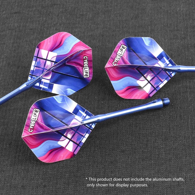 CyeeLife-48pcs Dart Flights + 32pcs Plastic Flight Protectors-Standard Dart Flight