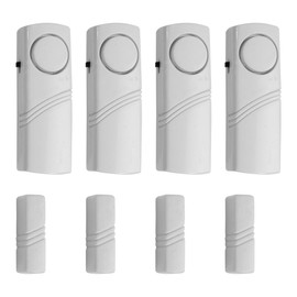 Tiardey 4 Pack Door Window Alarm Magnetic Wireless Security Sensor Burglar Alarm Loud 120dB Detector for Shed/Garage Door Entrance