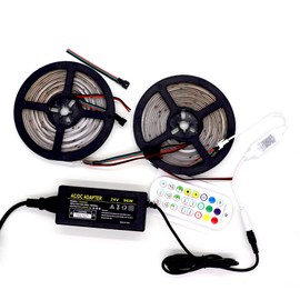 ADRESUNO RGB cob led Strip with Music Mode/APP Control,Addressable COB RGB IC led Strip with 24V Adapter for Bedroom, DIY Lighting Projects (33FT(5M X 2))