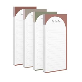 Beautiful Magnetic Notepads for Fridge - Set Of 4 Modern Note pads to Easily Write Notes & Make Grocery/Shopping Lists - The Perfect To Do Pad w/Strong Magnets for Your Refrigerator (Style 1)