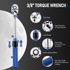 11pc Magnetic Spark Plug Socket Set, 3/8" Click Torque Wrench,