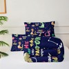 lneffble Dinosaurs in Space Full Comforter Set，Full Size Bedding Set