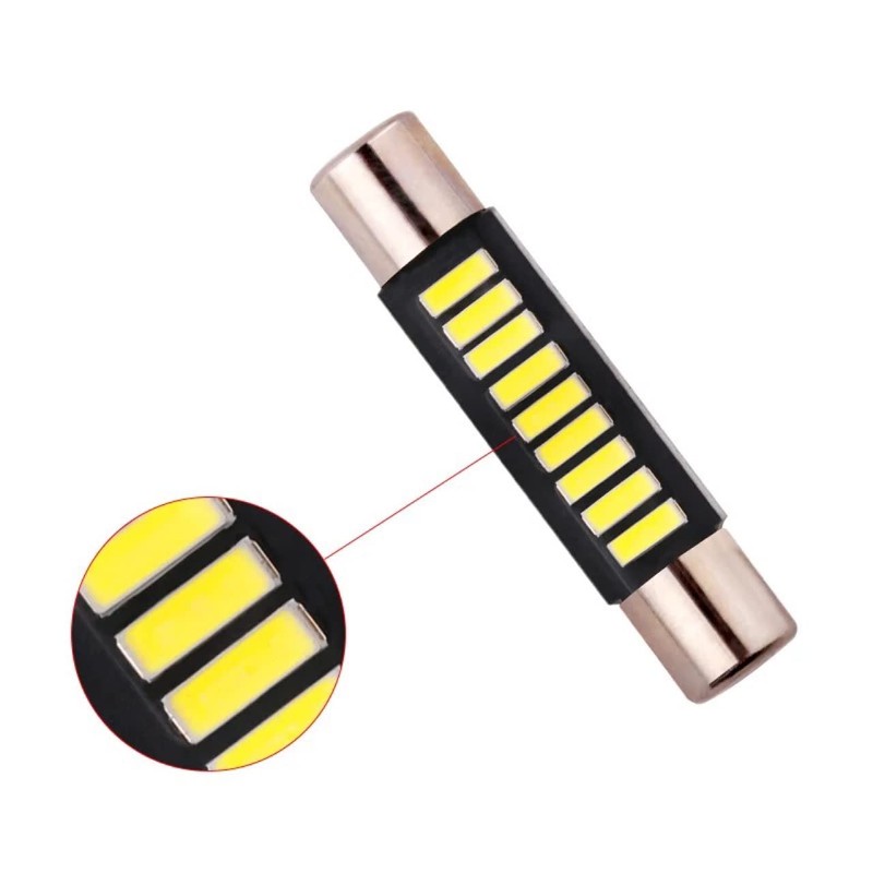 28mm 29mm 6614F Festoon LED Car Bulb Extremely Bright 9-SMD