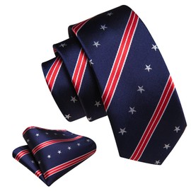 Barry.Wang Boy's Slef Necktie Kids Tie Regular Silk Woven Stripe Flower Solid School Uniforms Pocket Square Wedding Party