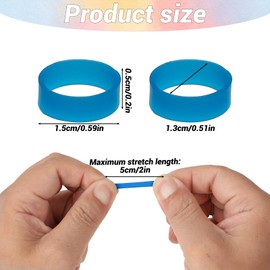 Aeaocvo Pack of 200 Rubber Rings, 12 mm Small Elastic Band Wide, Rubber Bands for Wire Cable Management, Home, Office, School Organisation