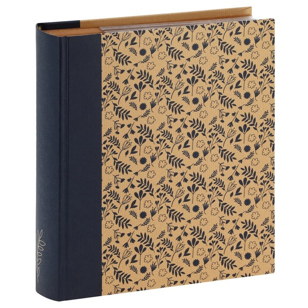 ERICA Photo Album with Pockets with Memo KRAFTTY 3-100 Pages Kraft 200 Photos 11.5 x 15 cm Blue Cover 21.5 x 25 cm