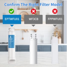 Anmumu Water Filter Replacement for Frigidaire EPTWFU01,Pure Source Ultra 2,EWF02, 012505454226,4562222,807946701 Refrigerator Water Fillter(3 Pack)