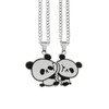 Kumshunie Stainless Steel Panda BFF Necklace for 2 Best Friends