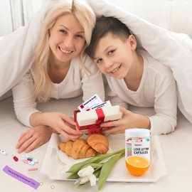 HIONXMGA 90pcs Love Capsule Letters Message in a Plastic Bottle, Cute Couple Gifts for Girlfriend Boyfriend Him Her Mom Birthday Anniversary Valentines Mothers Day Gifts