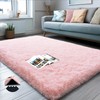 AAFKK Pink Area Rug for Bedroom, 3x5 Rugs for Living