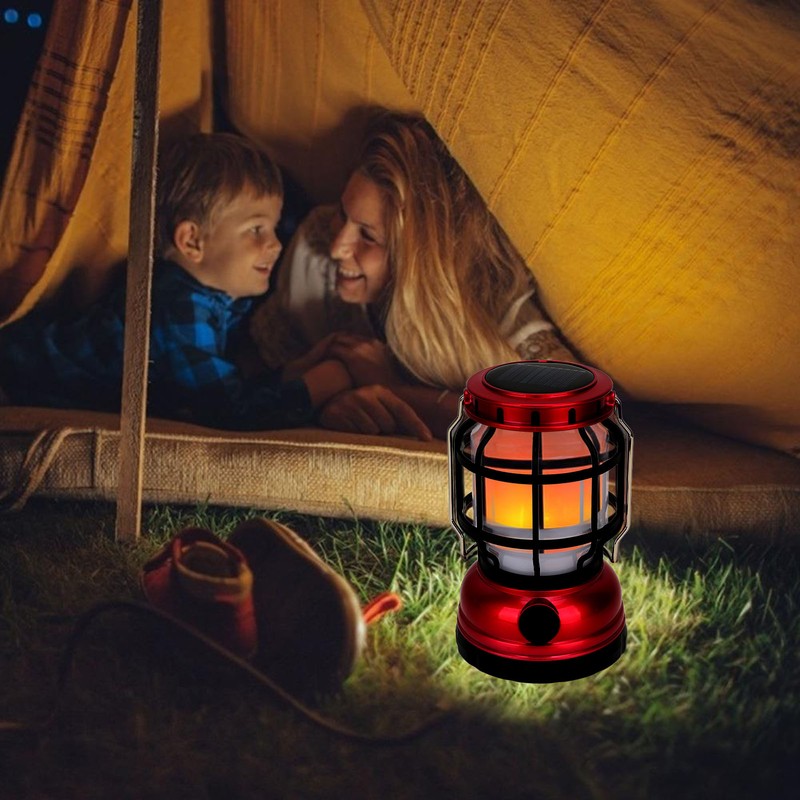 Camping Lantern ABS Plastic Portable USB and Solar Charging Survival