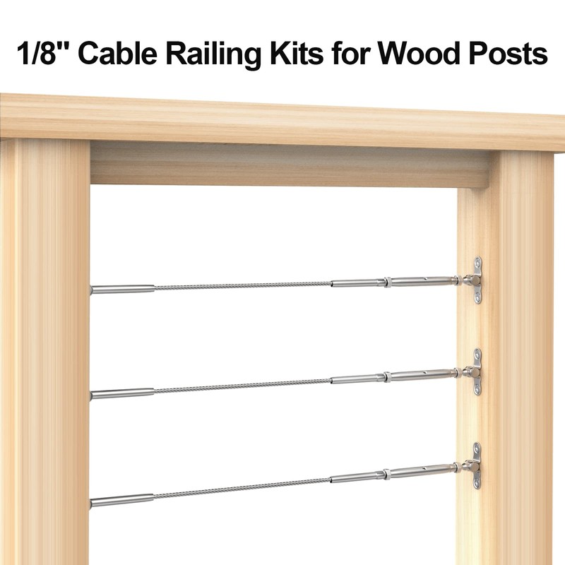 BLIKA 20 Pairs 1/8" Cable Railing Kit Swage Toggle Turnbuckle