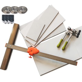 youkzuan Precise Tile Cutter Tools,Professional Manual Tile Cutter for Porcelain/Ceramic Tiles,Capable Cutter 48' Large Format Tiles,1Pc Running Plier,3Pcs Tungsten Scoring Wheels,3Pcs Cutter Heads