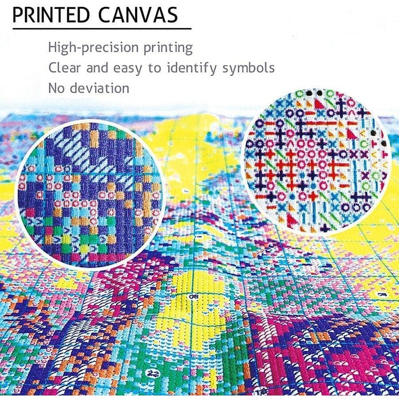 DYAIANGMU Stamping Cross Stitch Kits for Adults,Butterfly Flower Cross Stitch