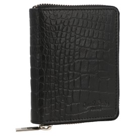 Gusti Melli Leather Wallet Wallet Card Slot Women's Snake Look Snake Pattern Black, black, Classic