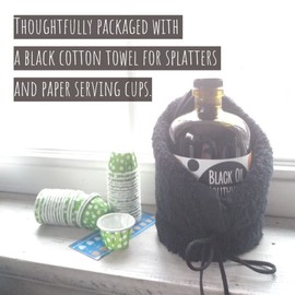 Coconut/Avocado/Sesame Black Oil Mouthwash, Sweet & Delicious, with Charcoal & Xylitol for Oil Pulling, 15 oz Black Oil Mouthwash Glass Bottle (Tea Tree - Spearmint)