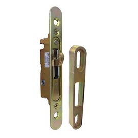 Sliding Glass Patio Door Replacement Mortise Lock, 45 Degree Keyway, with Faceplate, 4-5/8" Screw Holes
