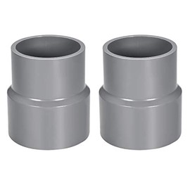 sourcing map PVC DWV Reducing Coupling Schedule 40 Gray 63mm x 75mm Socket 2pcs
