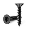 100 PCS #8 X 1-1/4 Inch Black Coated Flat Head