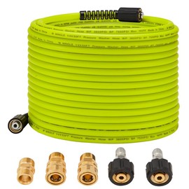 M MINGLE Pressure Washer Hose 50 FT x 1/4" - Replacement Power Wash Hose with Quick Connect Kits - High Pressure Hose with M22 14mm Fittings - 3600PSI, #springtok:_50 FT
