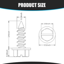 Downhill 4 PCS Car License Plate Screws, Stainless Steel License Plate Frame Bolts, Self-Tapping Installation Bolts for License Plates, Universal Automotive License Plate Fasteners (Sliver)
