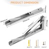 LSK 10 Inch Folding Shelf Brackets, Heavy Duty Stainless Steel